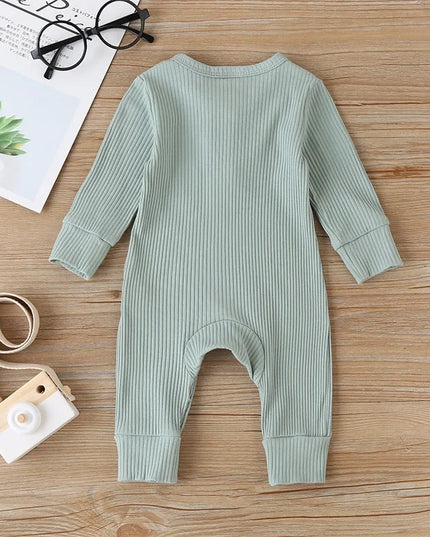 Autumn Cotton Romper for Newborns: Long Sleeve Playsuit for Infants