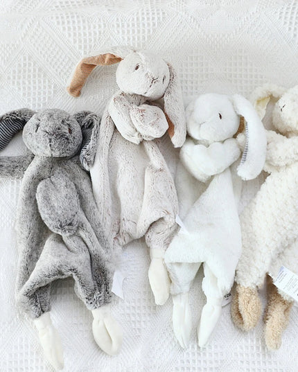 11" Soft Bunny Comforter: Teething Toy & Doll Room Decor for Infants
