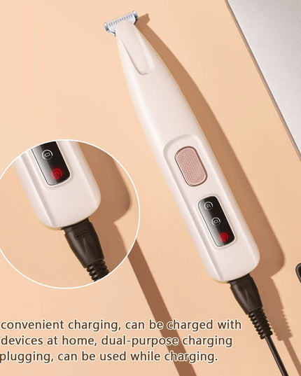 Portable Nail Grooming Tool for Pets: Rechargeable Cordless Dog Paw Trimmer with LED Light