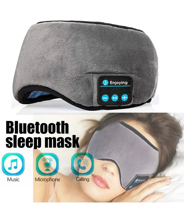 Bluetooth Sleeping Headphones Eye Mask: Soft Wireless Music Earphones for Sleep
