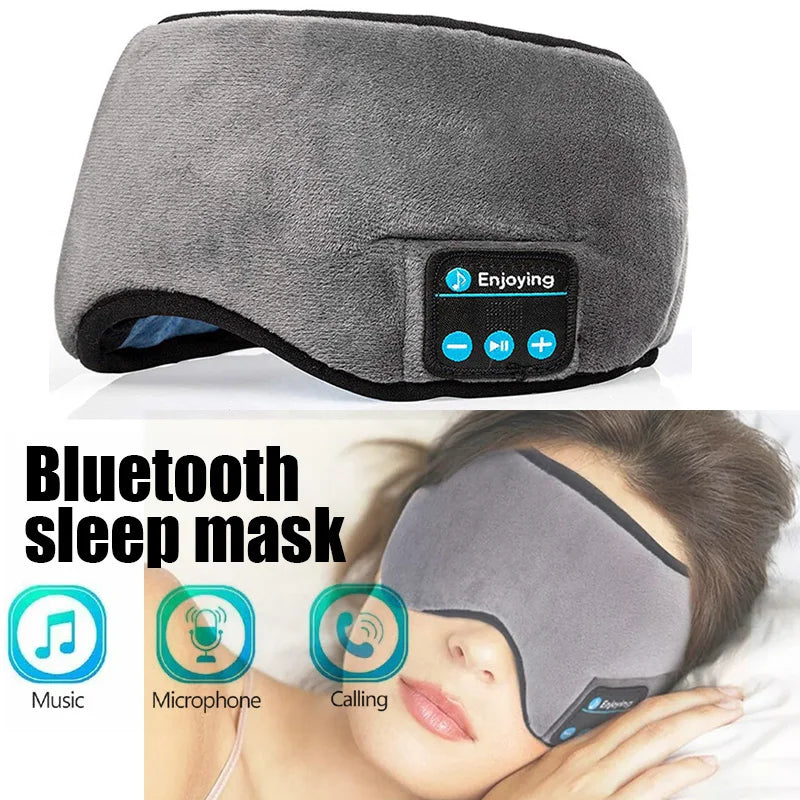 Bluetooth Sleeping Headphones Eye Mask: Soft Wireless Music Earphones for Sleep