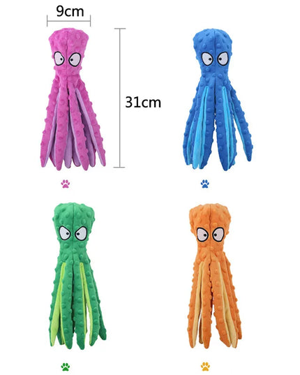 Interactive Plush Dog Toy: Voice Octopus Shell Puzzle for Teeth Cleaning and Chewing