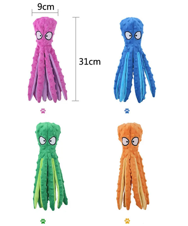 Interactive Plush Dog Toy: Voice Octopus Shell Puzzle for Teeth Cleaning and Chewing