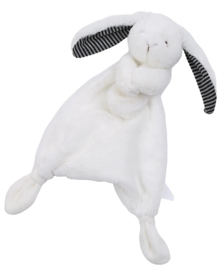 11" Soft Bunny Comforter: Teething Toy & Doll Room Decor for Infants