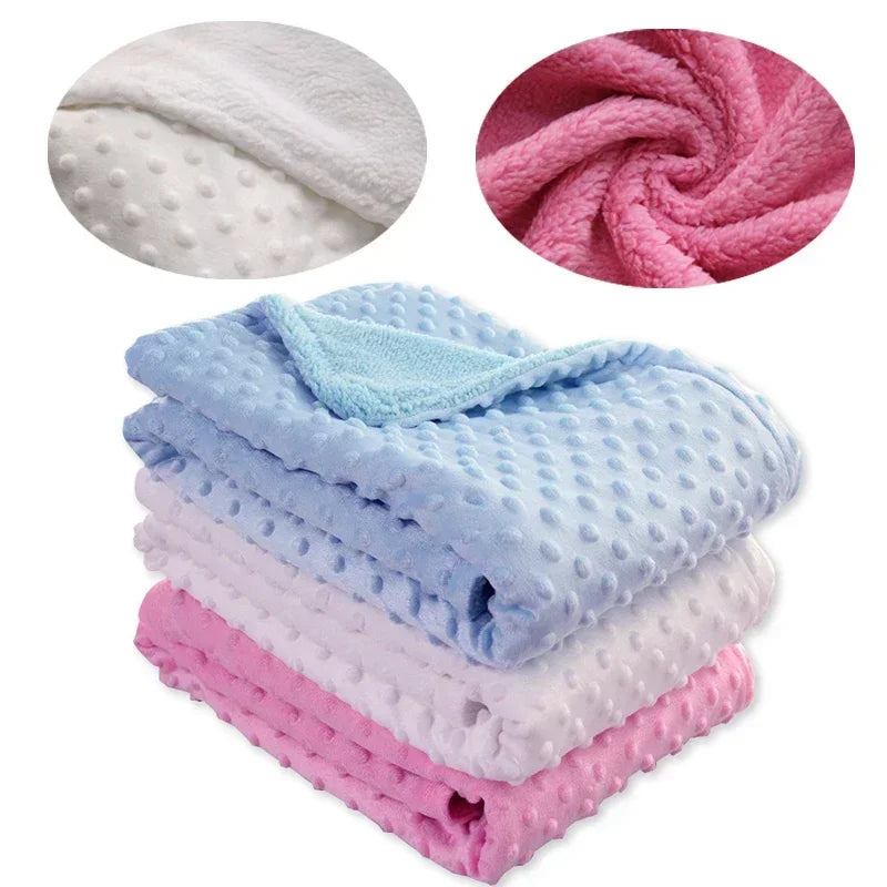 Soft Cotton Infant Blanket: Versatile Stroller Cover and Thermal Sleep Wrap