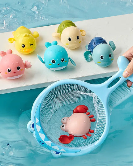 Baby Bath Toys: Clockwork Swimming Dolls for Fun Water Play in the Bathtub