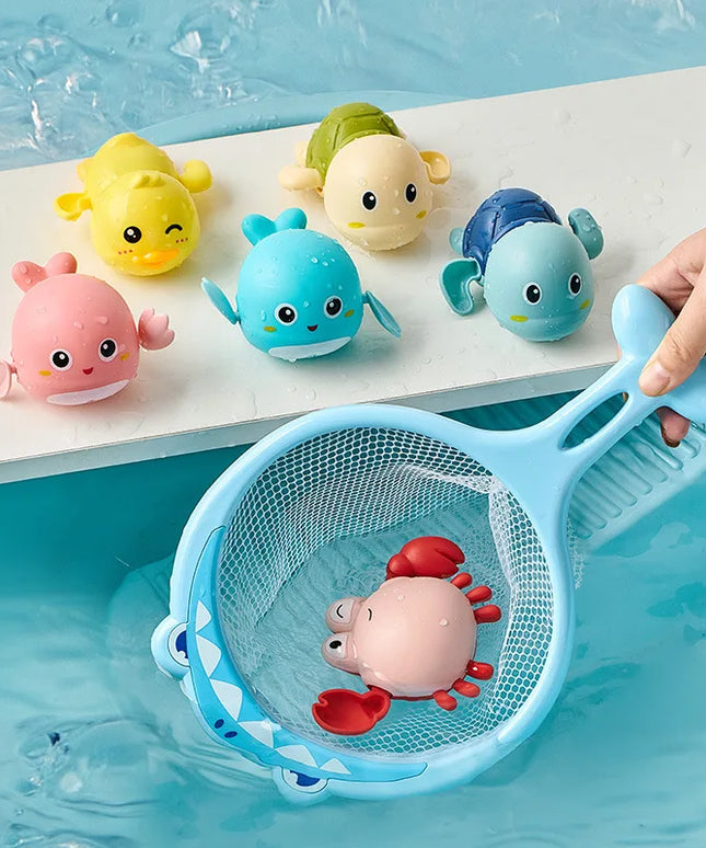 Baby Bath Toys: Clockwork Swimming Dolls for Fun Water Play in the Bathtub