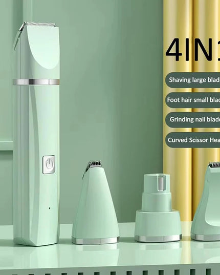 4-in-1 Electric Dog Clippers: Cordless Grooming Trimmer for Low Noise Pet Care