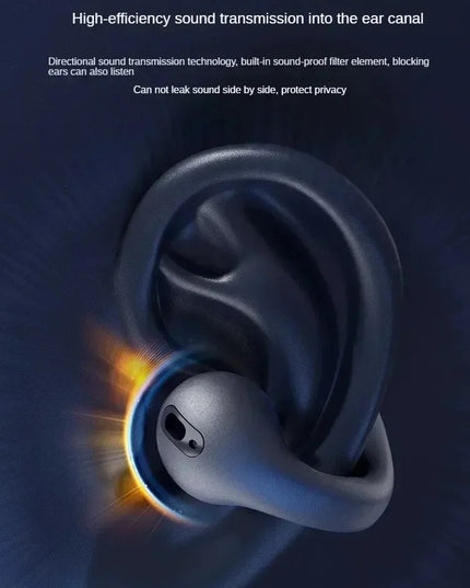 Bluetooth 5.3 Bone Conduction Headphones: Wireless Sports Earphones with HD Call and Noise Cancelling