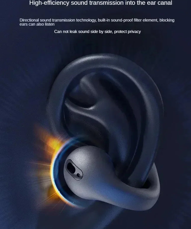 Bluetooth 5.3 Bone Conduction Headphones: Wireless Sports Earphones with HD Call and Noise Cancelling