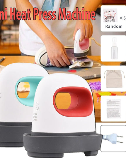 Portable Mini Iron Heat Press Machine: Short Sleeve DIY Hot Stamping for T-Shirt Transfers
