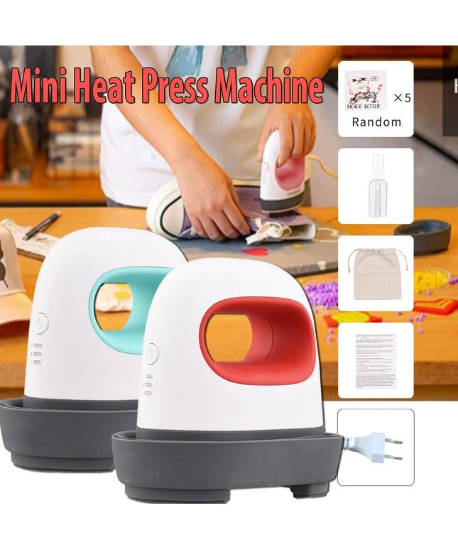 Portable Mini Iron Heat Press Machine: Short Sleeve DIY Hot Stamping for T-Shirt Transfers