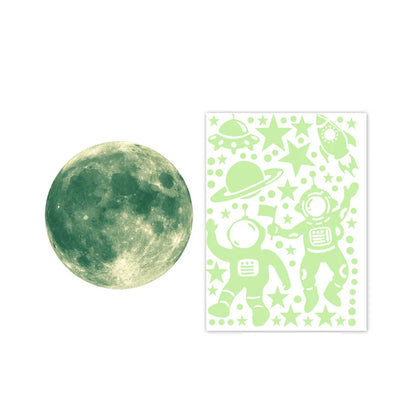 Glow-in-the-Dark Astronaut Star and Moon Wall Stickers for Kids’ Room Decoration