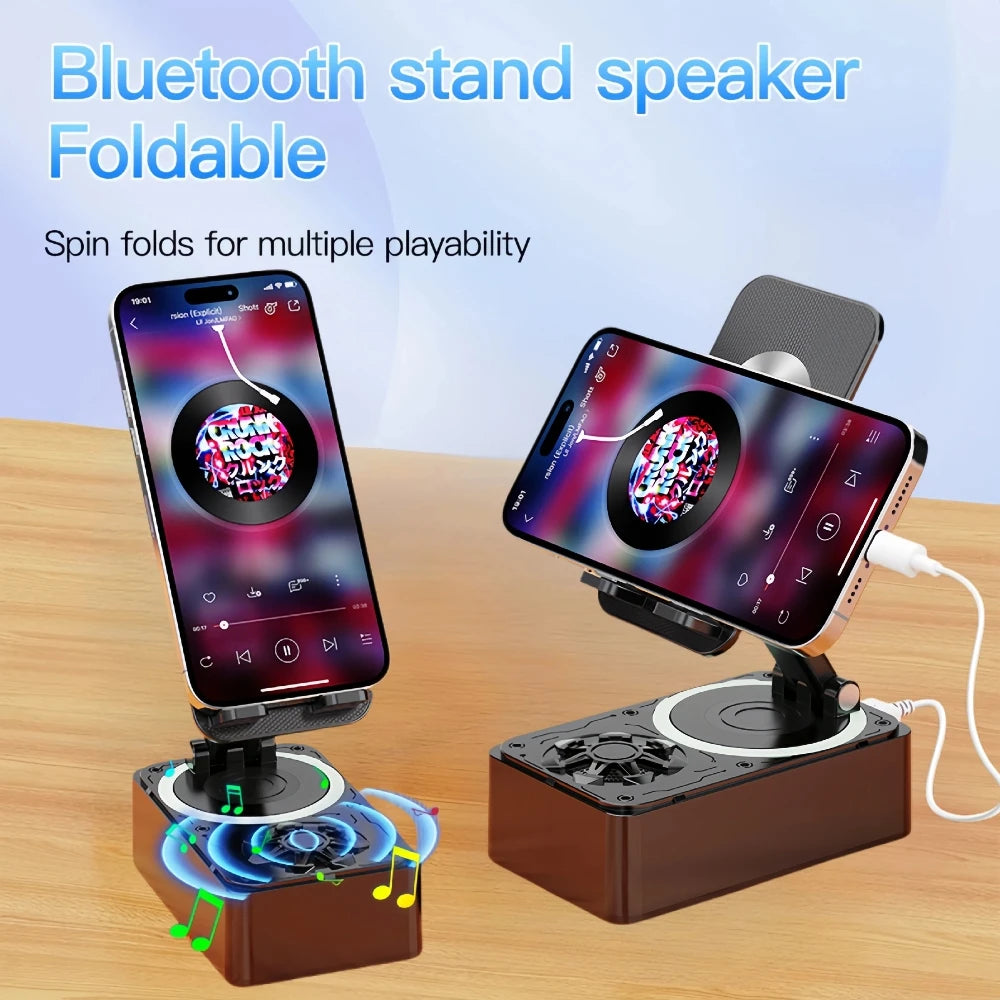 Bluetooth Speaker Phone Stand: HD Portable Holder for Tablets and Smartphones