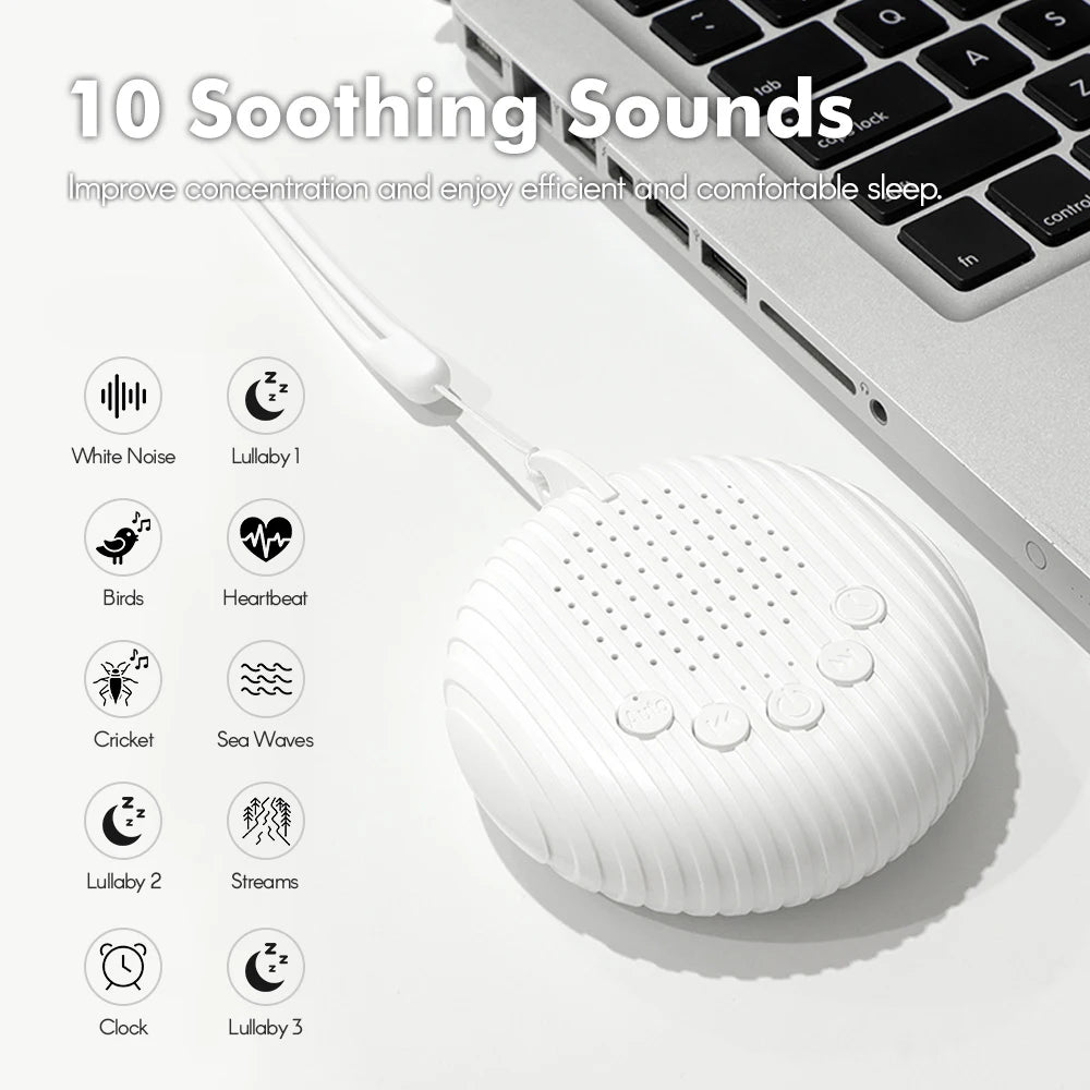 Sleep Machine: Adjustable Volume White Noise Player with Timed Shutdown