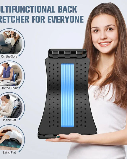 Multi-Level Massager with Back Stretcher: Waist and Neck Support Tool for Yoga