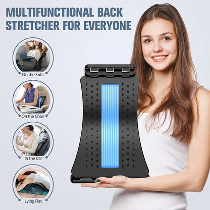 Multi-Level Massager with Back Stretcher: Waist and Neck Support Tool for Yoga