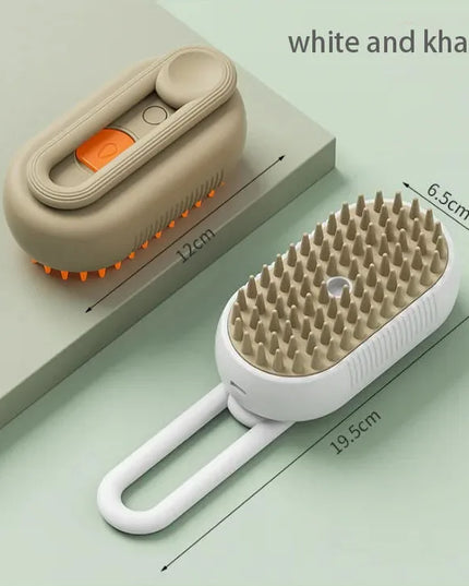 New Pet Spray Comb for Cats and Dogs Pet Electric Spray Hair Removal Comb One Key Spray Anti-Flying Massage Brush, Clean Massage