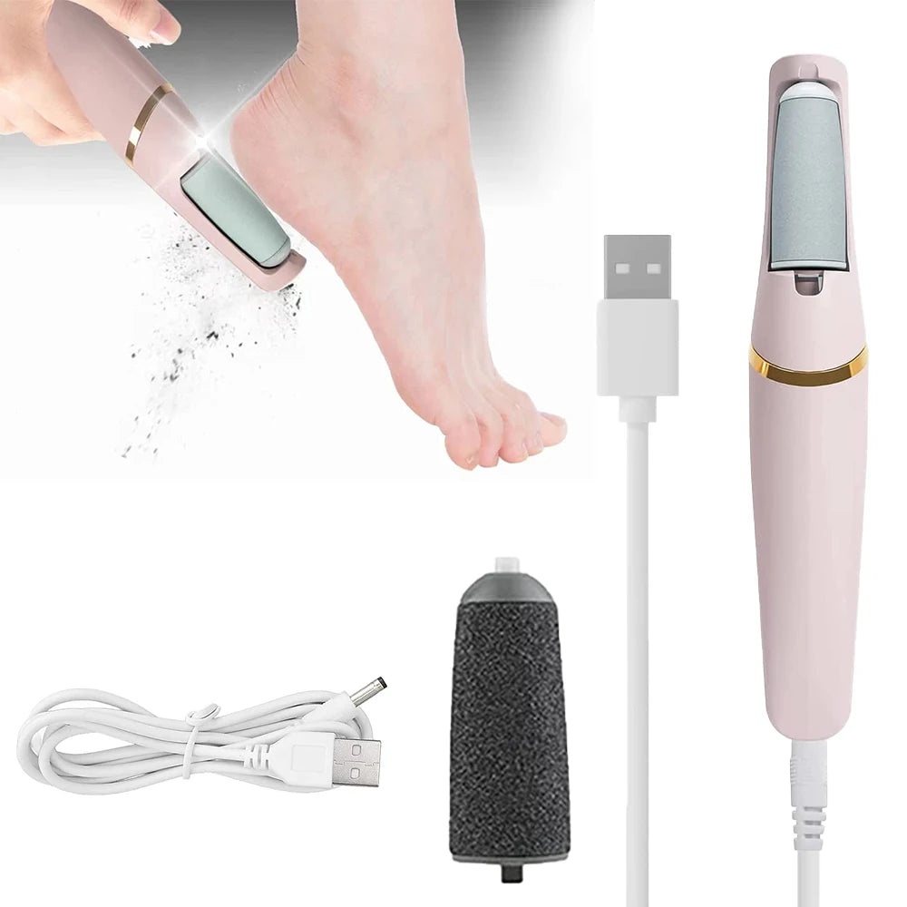 Rechargeable Foot File: Electric Pedicure Tool for Dead Skin and Callus Removal