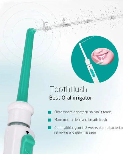 Teeth Cleaner Oral Irrigator: Portable Faucet Water Flosser with No Charging Needed