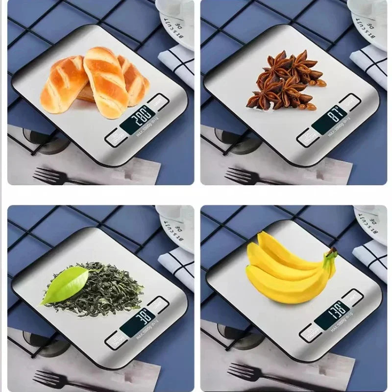 Electronic Kitchen Scale: 5kg/1g Weighing Tool with LED Display for Home, Food, and Jewelry