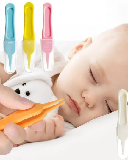 1PC Infant Ear and Nose Cleaner: Safe Round Head Tweezers for Baby Care