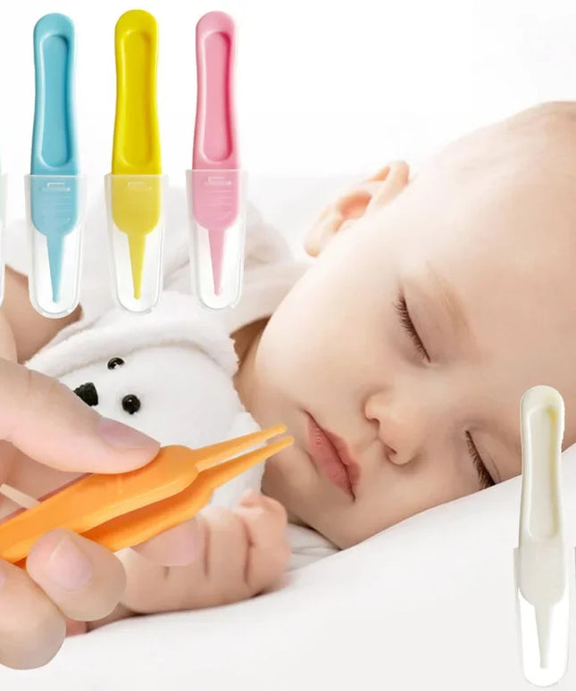 1PC Infant Ear and Nose Cleaner: Safe Round Head Tweezers for Baby Care