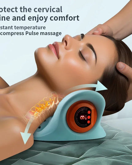 Multifunctional Electric Neck Massager: Vibration and Heat Therapy for Cervical Spine Relief