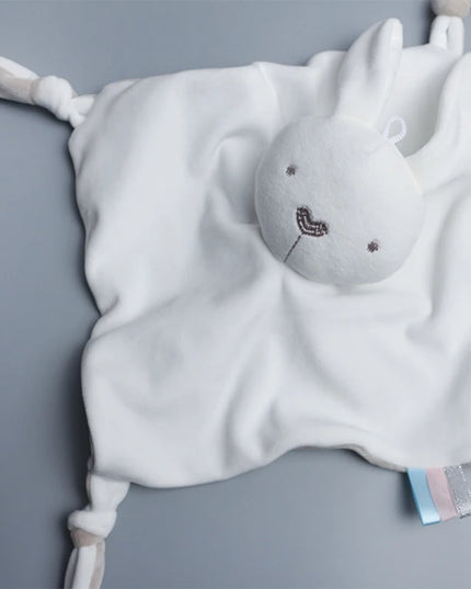 Cuddly Plush Animal Lovey Blanket: Rabbit Sleeping Toy for Babies