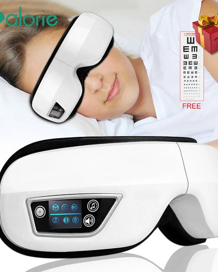 Smart Eye Massager with 6D Airbag Vibration: Bluetooth Hot Compress for Eye Comfort and Fatigue Relief