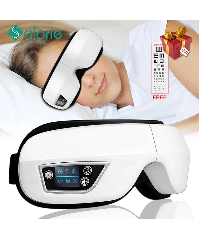 Smart Eye Massager with 6D Airbag Vibration: Bluetooth Hot Compress for Eye Comfort and Fatigue Relief