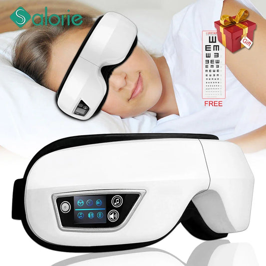 Smart Eye Massager with 6D Airbag Vibration: Bluetooth Hot Compress for Eye Comfort and Fatigue Relief