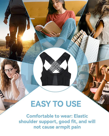 Adjustable Back Posture Corrector Brace: Breathable Support for Kids, and Adults