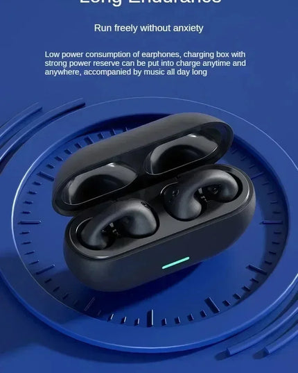 Bluetooth 5.3 Bone Conduction Headphones: Wireless Sports Earphones with HD Call and Noise Cancelling