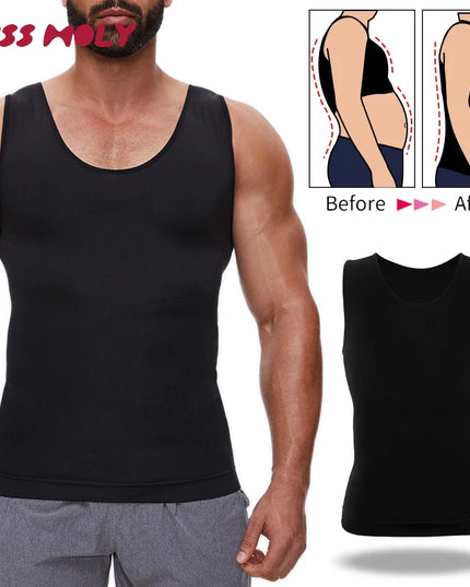 Men's Compression Vest: Tummy Control Shapewear for a Slimmer Abdomen