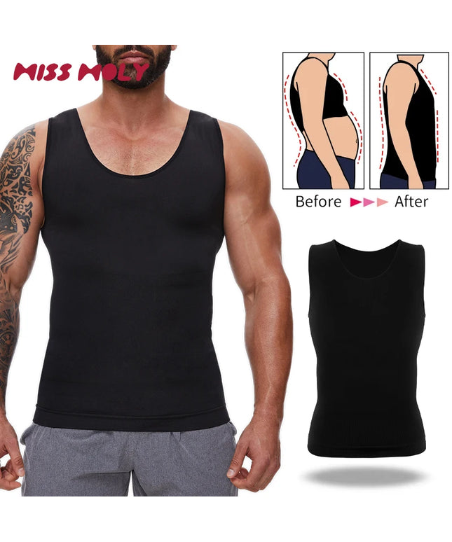 Men's Compression Vest: Tummy Control Shapewear for a Slimmer Abdomen