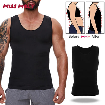 Men's Compression Vest: Tummy Control Shapewear for a Slimmer Abdomen