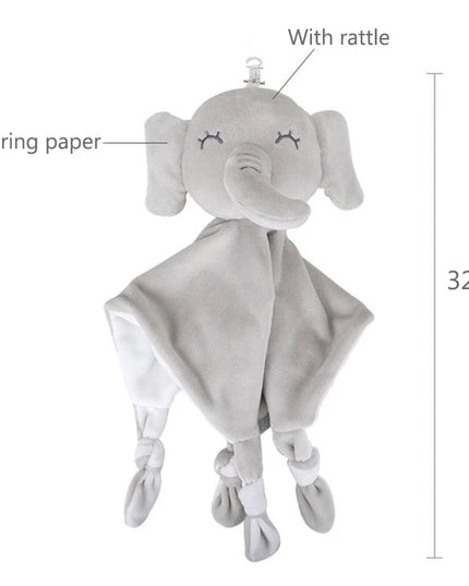 Cuddly Plush Animal Lovey Blanket: Rabbit Sleeping Toy for Babies