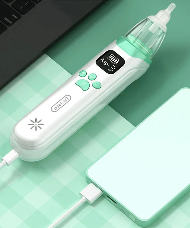 Child-Friendly Electric Nasal Aspirator: Dr.Isla Silicone Nose Cleaner with Safe Suction for Babies