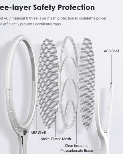5-in-1 Fast Charging Electric Mosquito Swatter: Adjustable Battery-Powered Bug Zapper Lamp