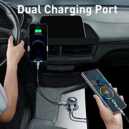 Baseus FM Modulator: Bluetooth 5.0 Music Adapter with 3.4A Dual USB Car Charger