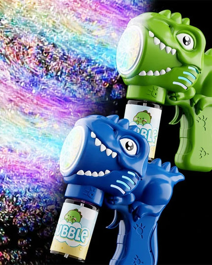 6-Hole Dinosaur Bubble Machine: Fully Automatic Electric Bubble Gun for Kids