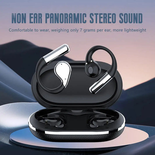 Bluetooth 5.4 Q31 Pro Headset: Lightweight Ear-hook Design with Active Noise Cancellation