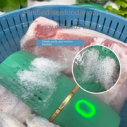 Portable Ultrasonic Fruit and Vegetable Washing Machine: Wireless Food Cleaner for Outdoor Use