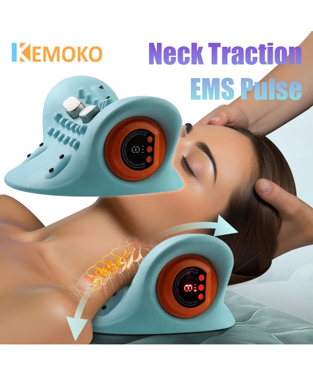 Multifunctional Electric Neck Massager: Vibration and Heat Therapy for Cervical Spine Relief