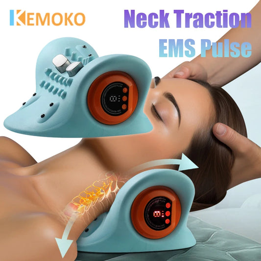 Multifunctional Electric Neck Massager: Vibration and Heat Therapy for Cervical Spine Relief