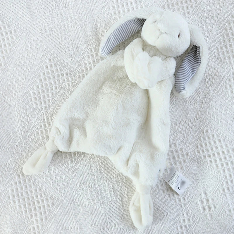 11" Soft Bunny Comforter: Teething Toy & Doll Room Decor for Infants