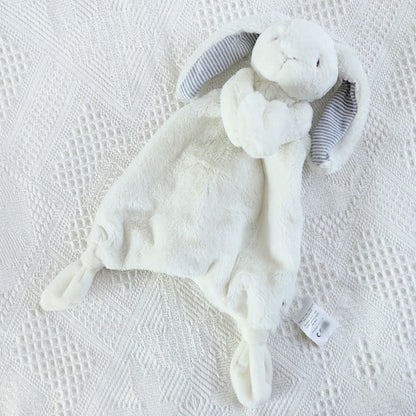 11" Soft Bunny Comforter: Teething Toy & Doll Room Decor for Infants