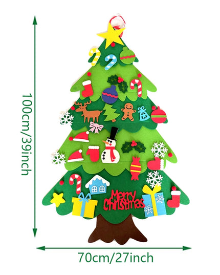 DIY Christmas Tree Decoration: Felt Ornaments for Home Holiday Cheer and Kids' Gifts