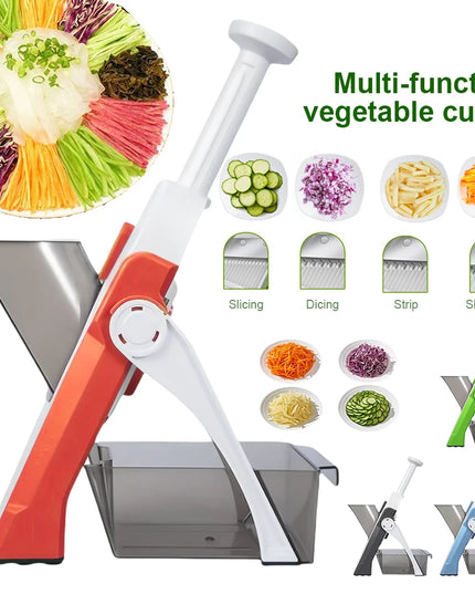 Multi-Functional Vegetable Slicer: Safe Chopper for Potatoes, Shredders, and Kitchen Gadgets